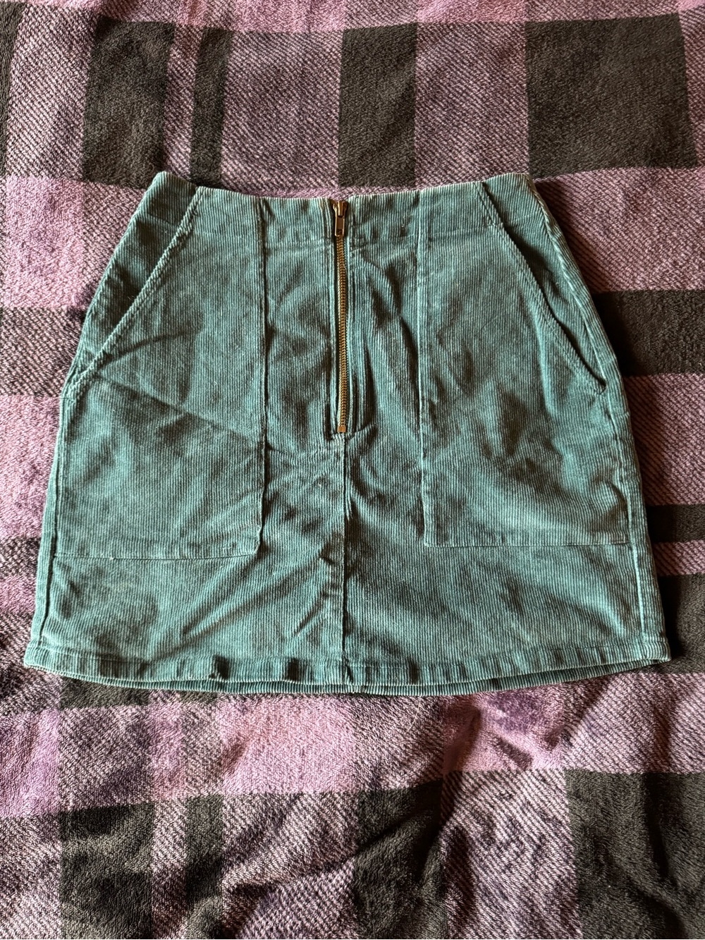 Wild Fable Corduroy Zip-Front Mini Skirt
